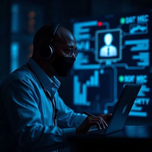 An intricate, holographic blueprint overlay of a secure network architecture. Features glowing data nodes, encrypted pathways, and digital lock icons, projected over a dark, textured background. The perspective is an isometric top-down view, highlighting complex security layers and robust infrastructure, implying meticulous planning and impenetrable design. No human elements.